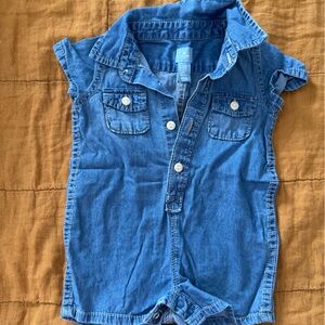 Baby GAP Light Blue Denim Romper
